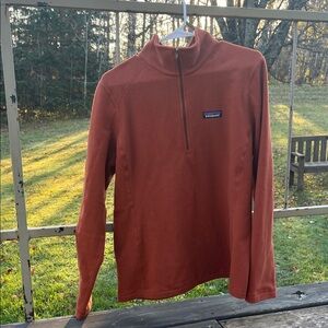 Patagonia Burnt Orange Quarter-Zip Fleece